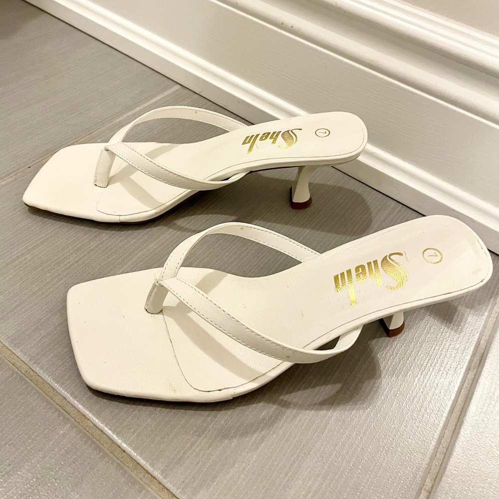 White heel Sandals
